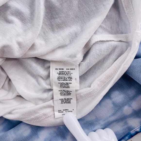 Karen Kane Womens Blue Tie-Dye Maxi Dress size Large Knit Soft Stretch Sleeveles - Picture 4 of 6